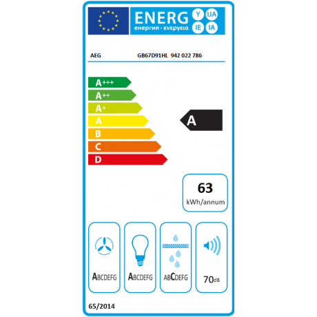 AEG GB67D91HL Απορροφητήρας Τζάκι 90cm AEG GB67D91HL Απορροφητήρας Τζάκι 90cm